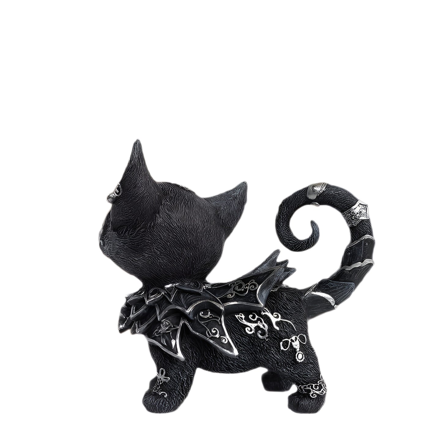 Mysterious Black Cat Resin Ornament