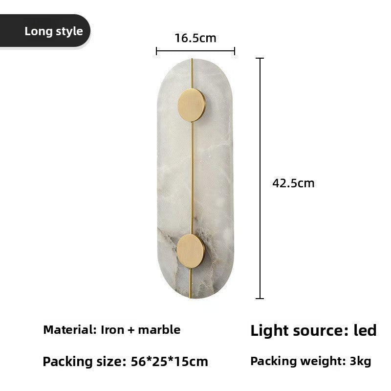 Imitation Marble Wall Lamp with Eye Protection Warm Light