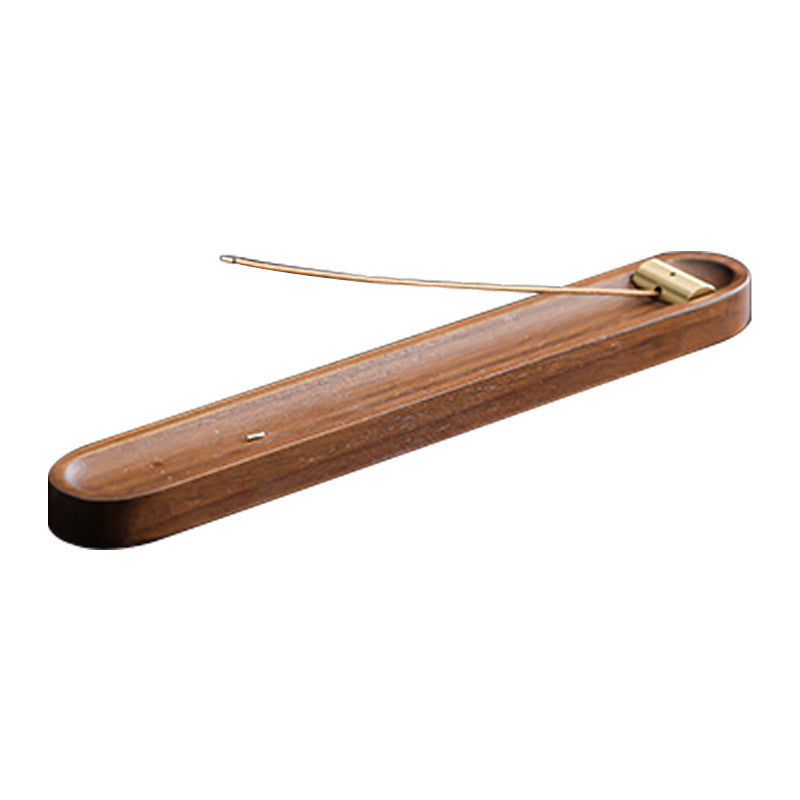 Creative Incense Holder with Three Holes, Made of Solid Walnut Wood