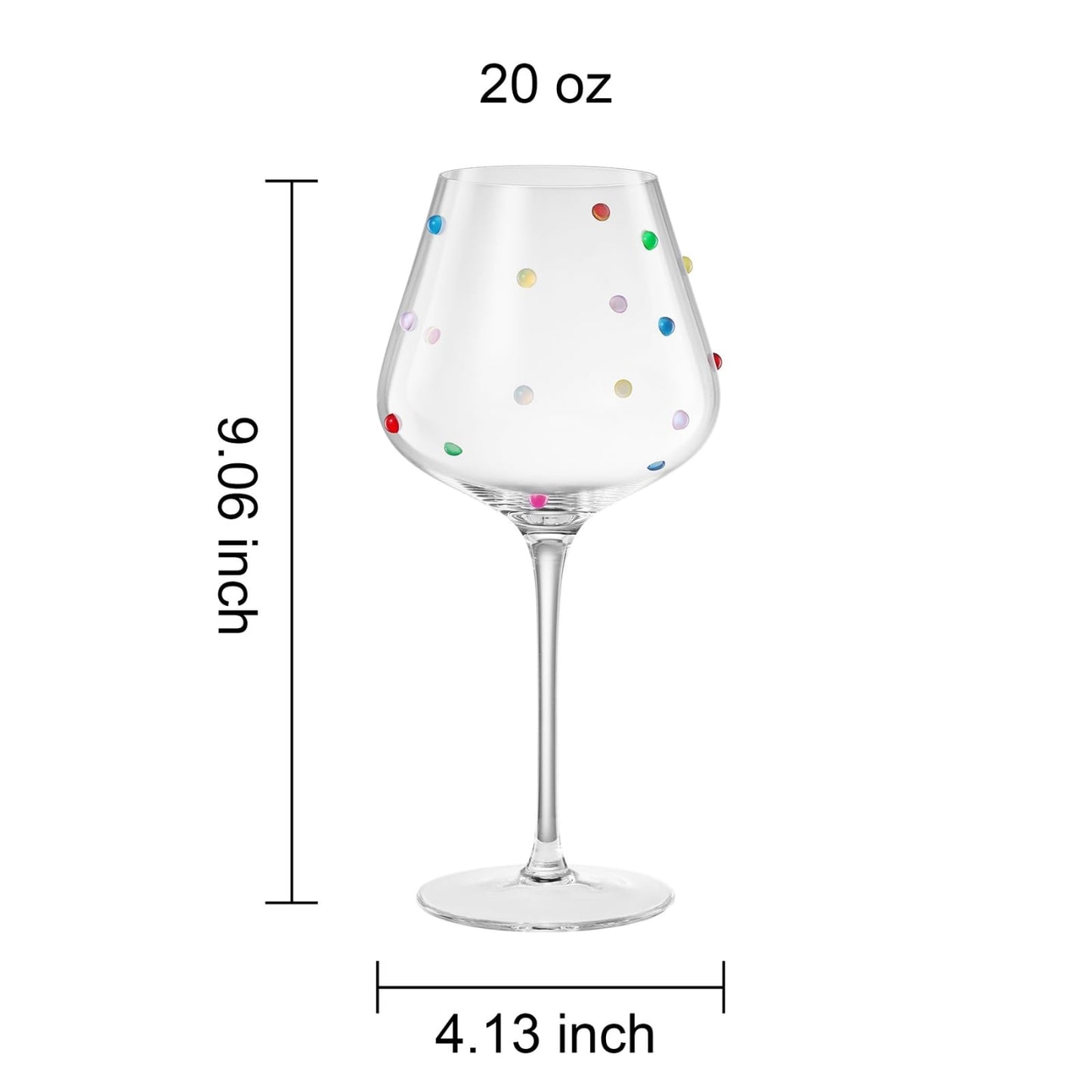 Khen Confetti Stemmed Wine - Set of 2
