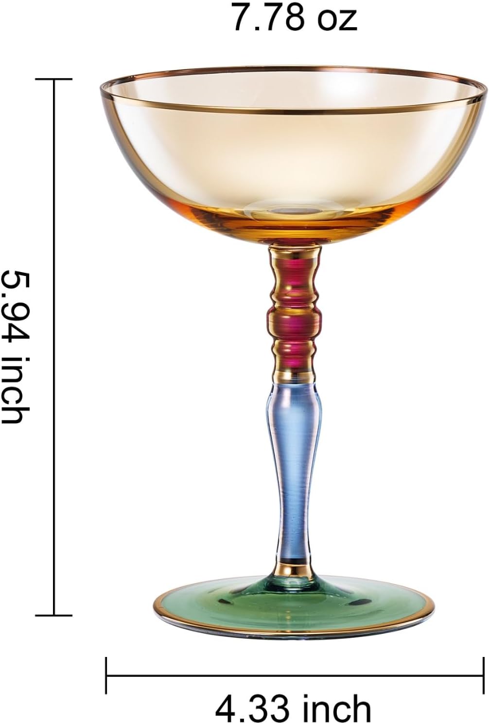 Khen Ravello Coupe Glassware - Set of 2