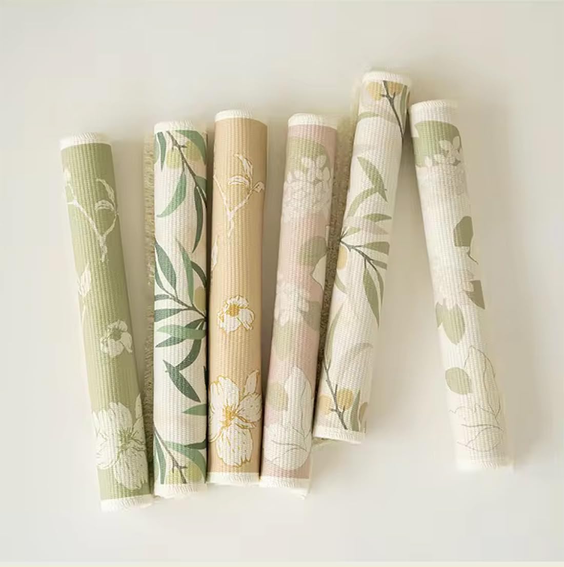 Fennco Styles Berries & Leaves Printed with Fringe Placemats 14" W x 19" L, Set of 4 - Botanical Design Table Mats for Dining Room, Banquets, Family Gatherings, and Holidays