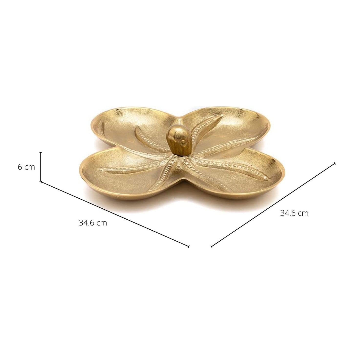 Gold Bronze Octopus Snack Bowl & Serving Tray 13.6"