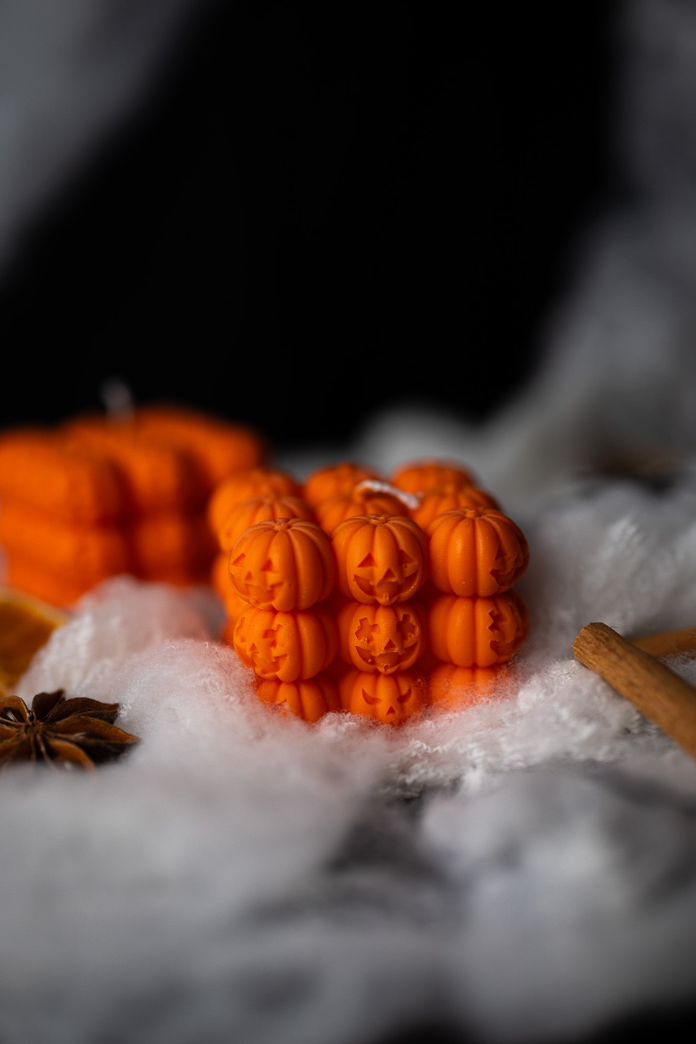 Halloween Pumpkin Soy Candle – Face Bubble Pumpkin Candle, Spooky Décor