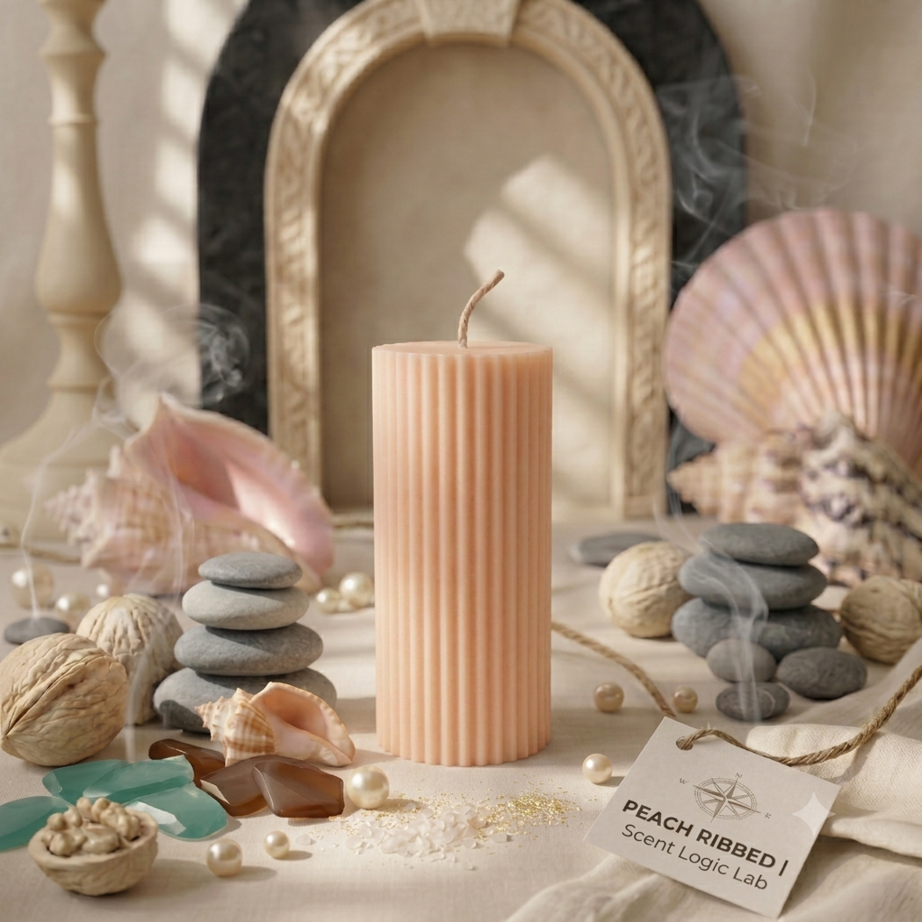 Ribbed Short Candle