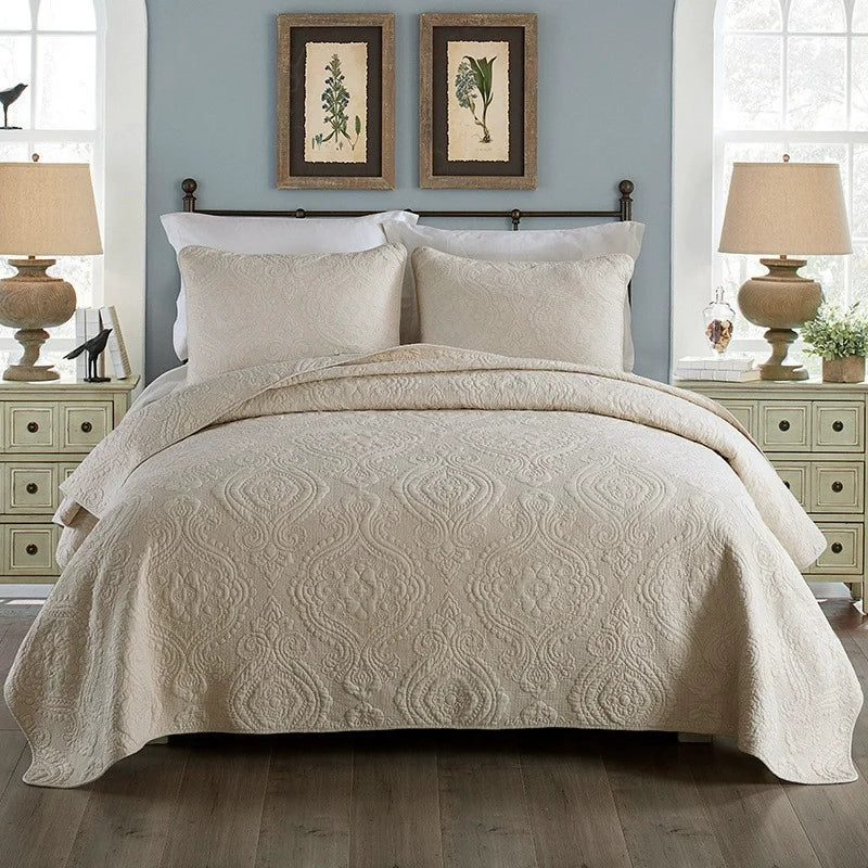 American-Style Large Cotton Quilting Embroidery Foreign Trade Bedspread