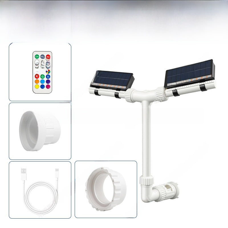 Wireless Solar Dual-Head Fountain with Bracket