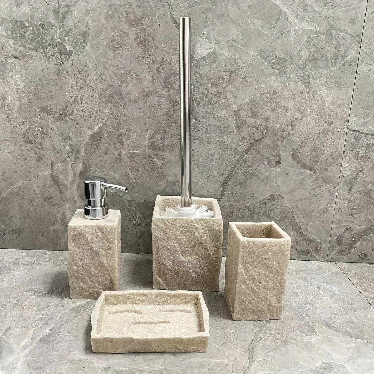Bathroom Set - Classic Granite Effect