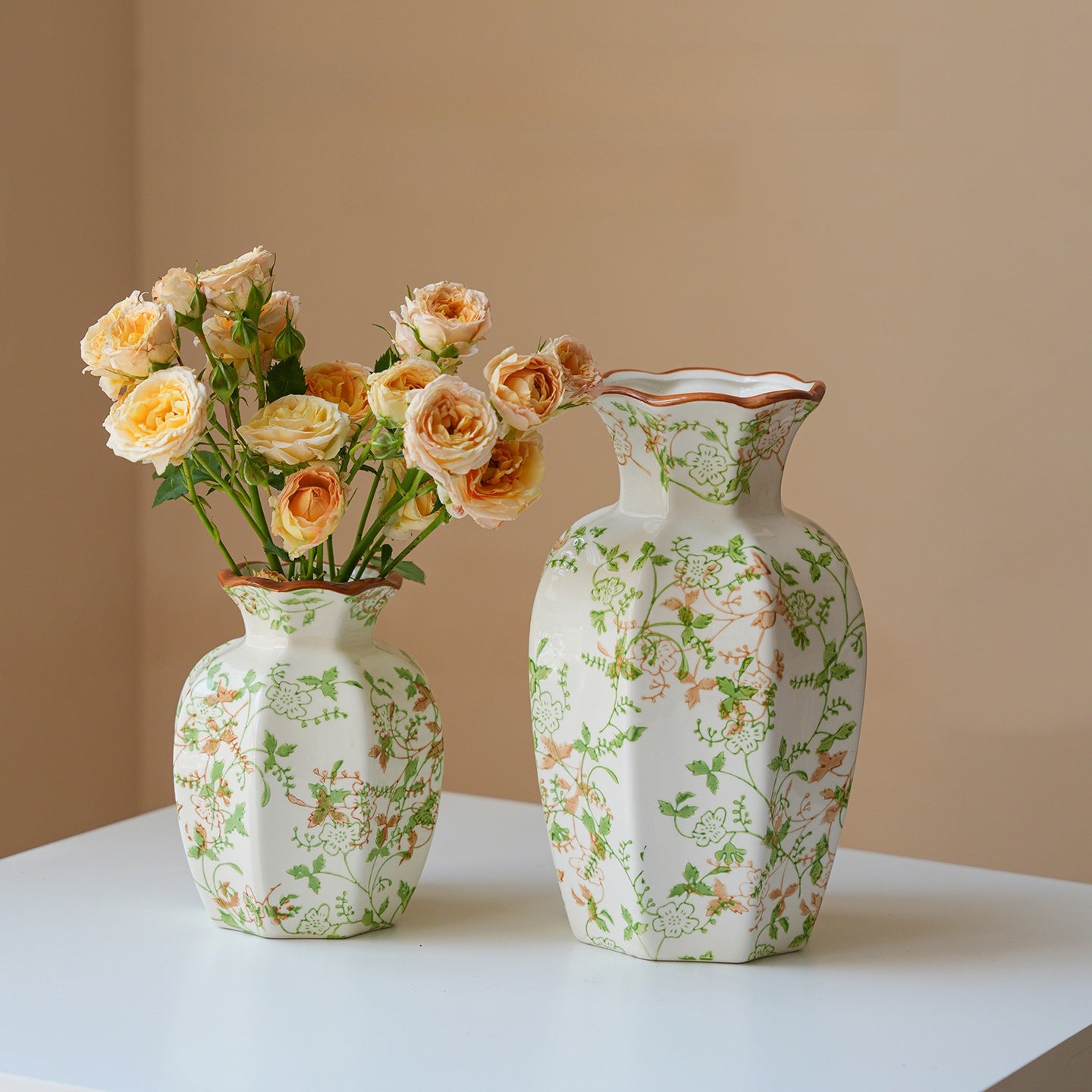 Medieval Style Blue and White Porcelain Vase