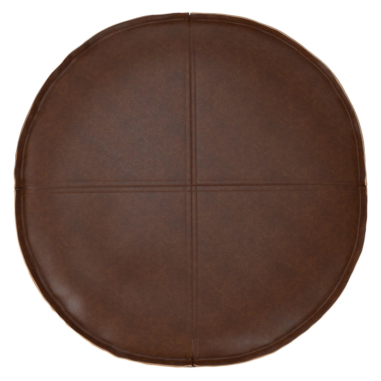 Brody 20 Inch Wide Round Pouf in Distressed