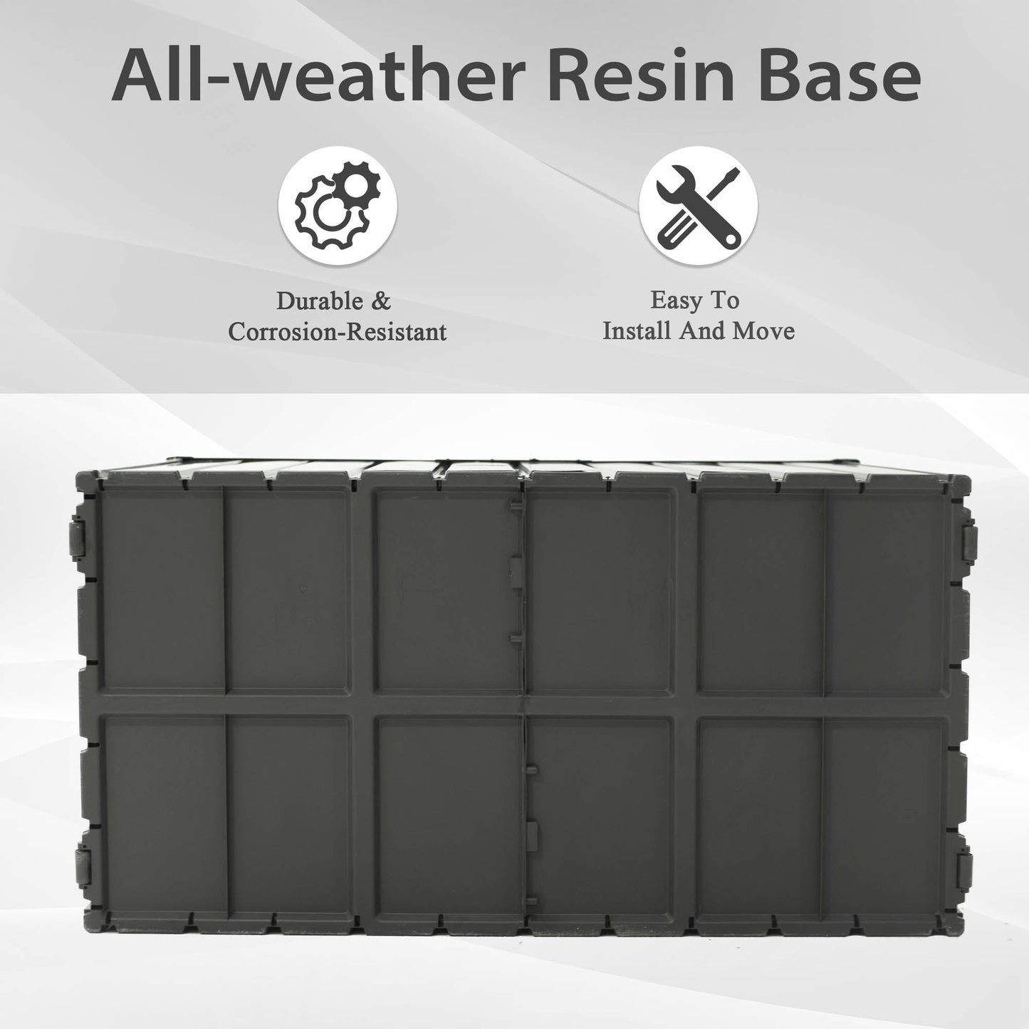 160 Gallon Outdoor Storage Deck Box Waterproof, Large Patio Storage Bin