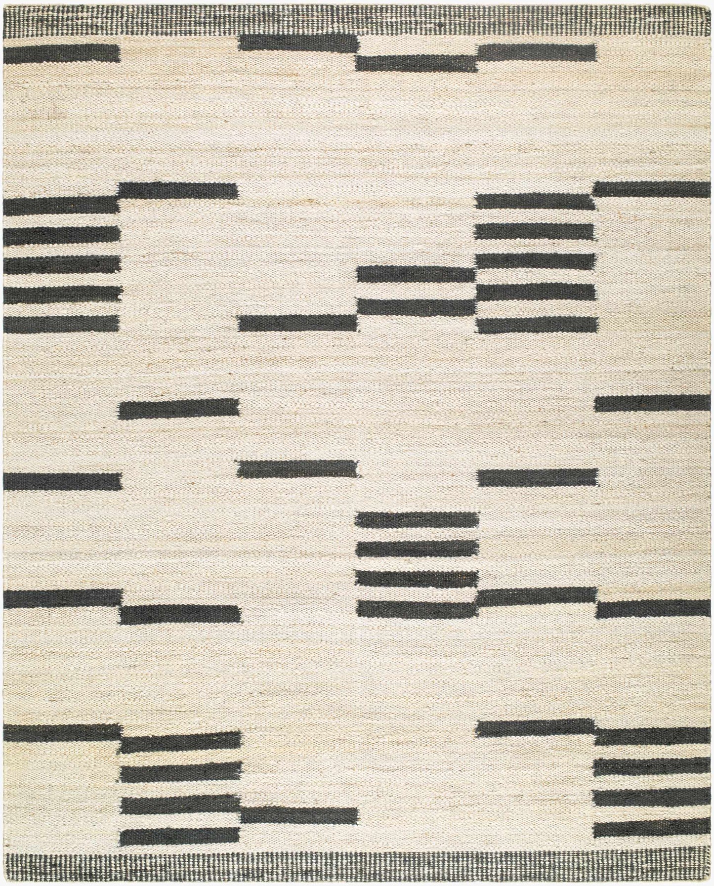Yuval Dotted Bordered Jute Carpet - Clearance