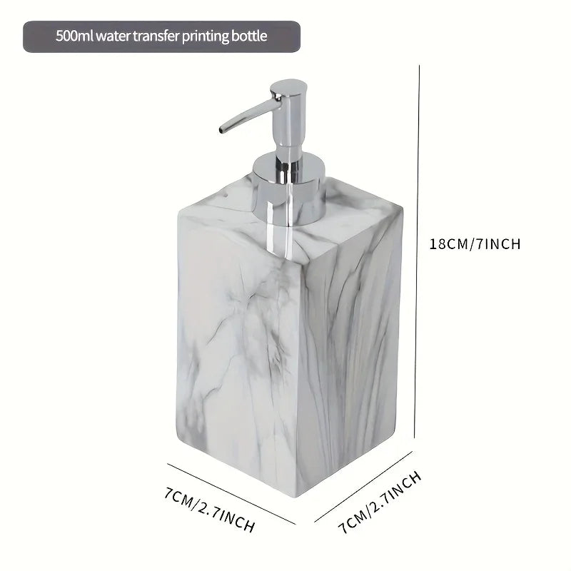 Hotel Bathroom Hand Sanitizer Refillable Bottle Simple and High-end Press Bottle Lotion Bottle Shampoo Shower Gel Empty Bottle