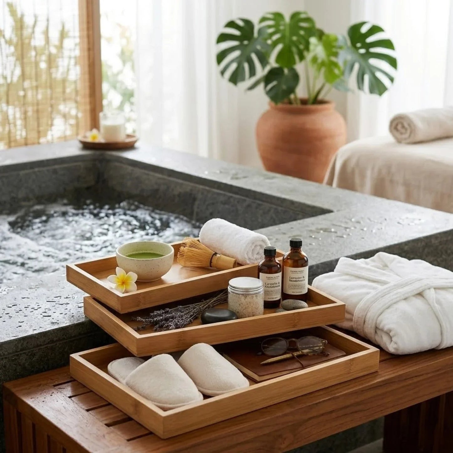 Serving Tray - Organizer White Bathroom