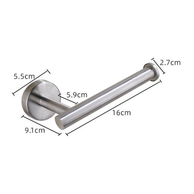 Stainless Steel Nail-free Wall Mounted Toilet Paper Holder Kitchen Tissue Paper Holder Toilet Roll Dispenser For Bathroom Toilet Paper Holder Toilet Paper roll Holder Self Adhesive+Super Glue Stainless Steel No Drilling For Bathroom Bedroom Kitchen