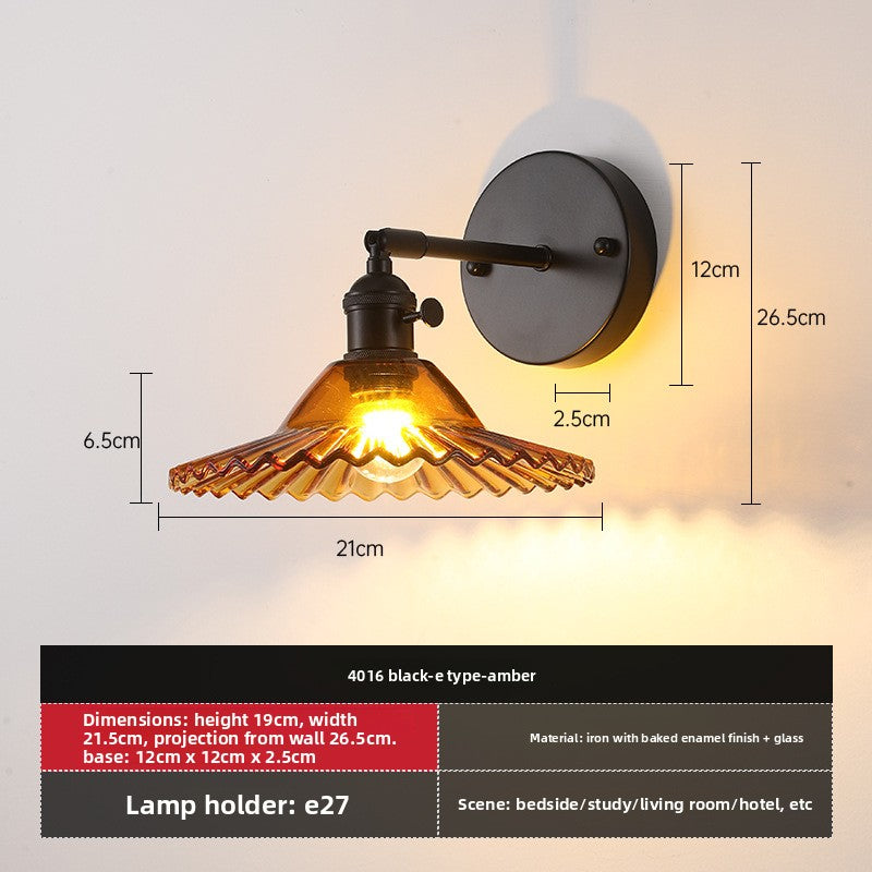 Retro Glass Wall Lamp for Indoor Lighting