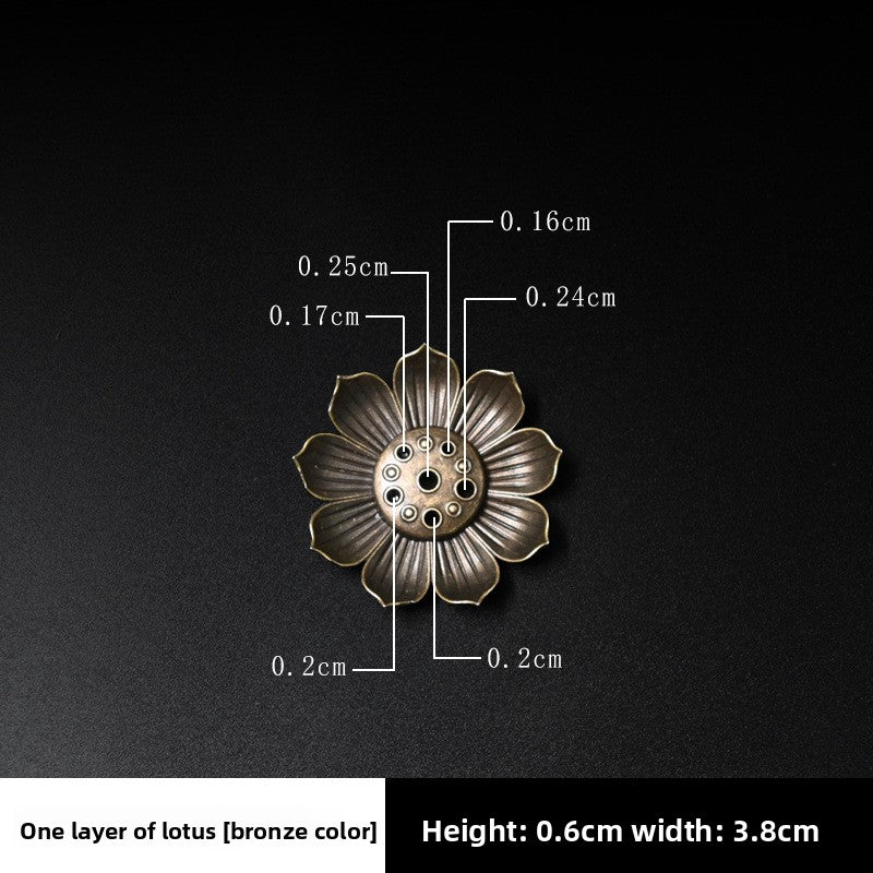 Alloy Lotus Incense Holder Zen Incense Burner Tray