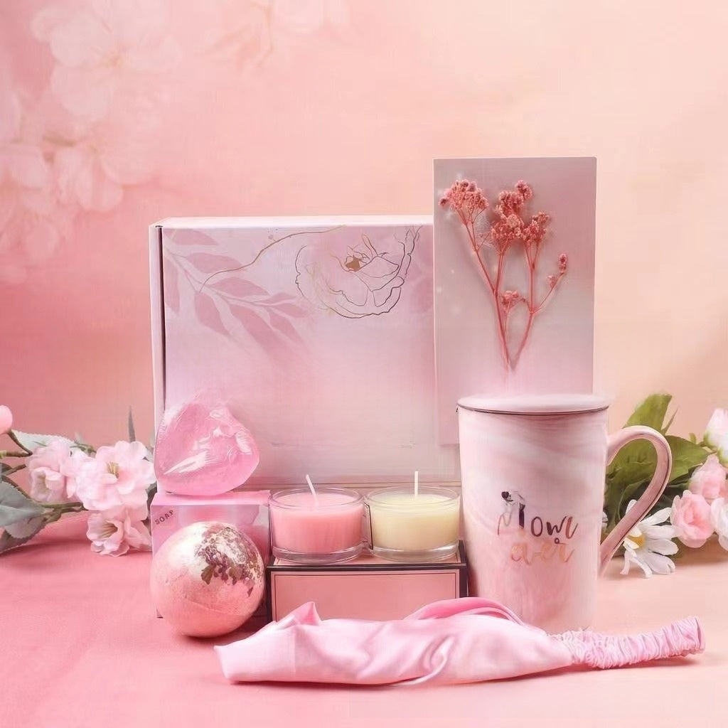 Pink Spa Gift Basket Set