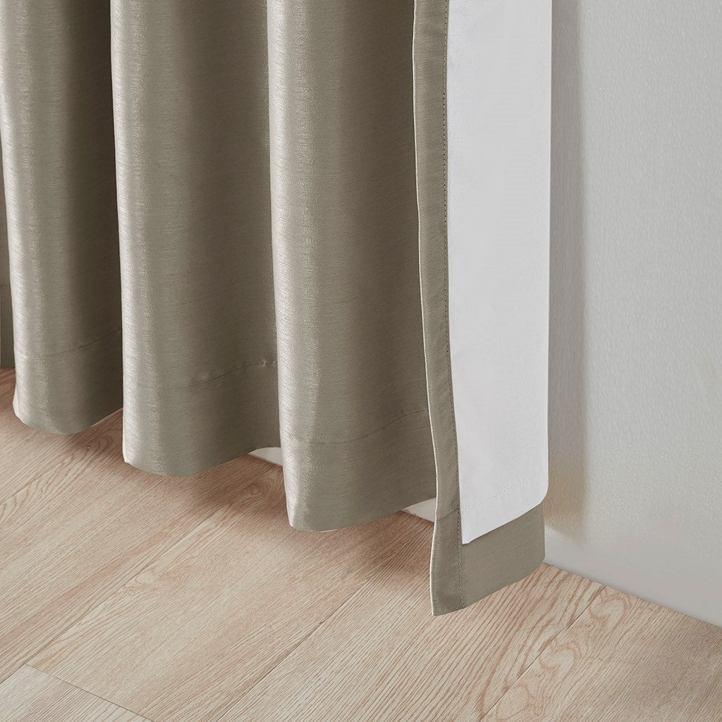 Twist Tab Total Blackout Window Curtain Panel Pewter 50x95"