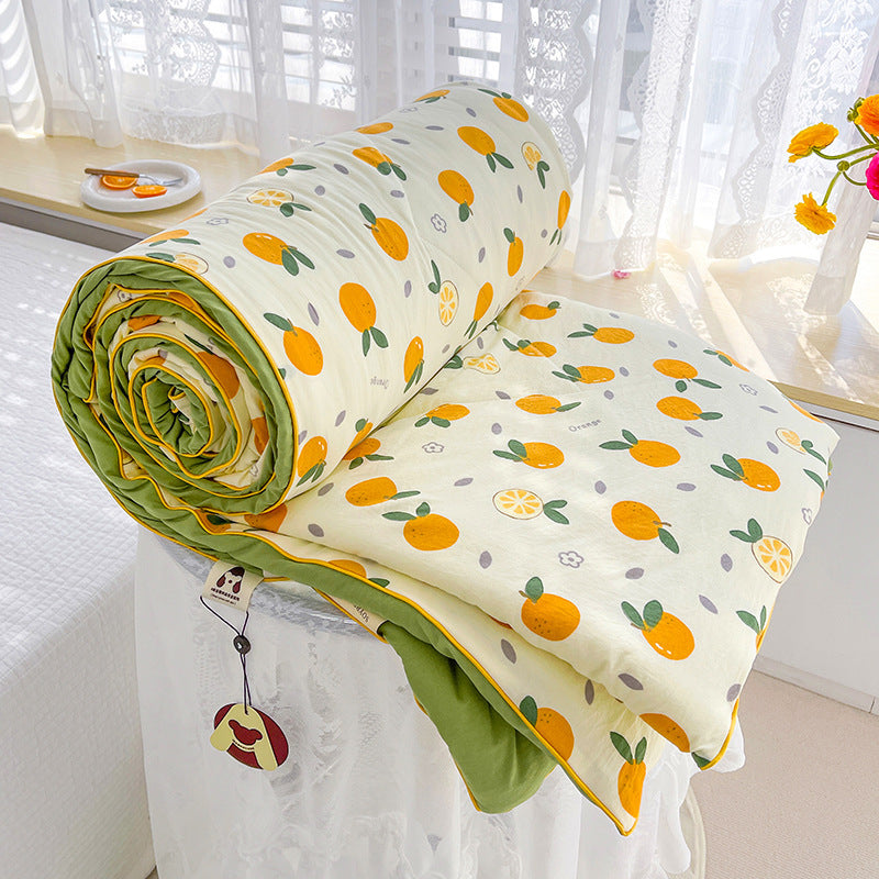 Double-layer yarn soybean fiber summer quilt
