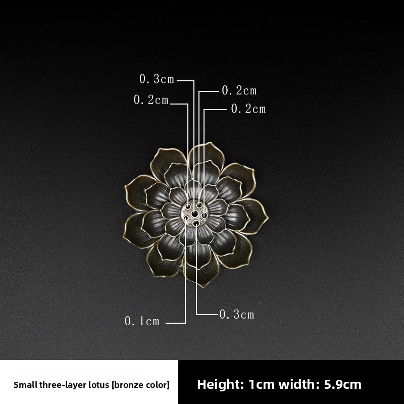 Alloy Lotus Incense Holder Zen Incense Burner Tray
