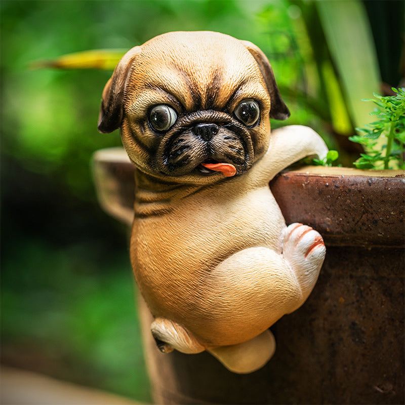 Artificial Puppy Flower Pot Bonsai Decoration