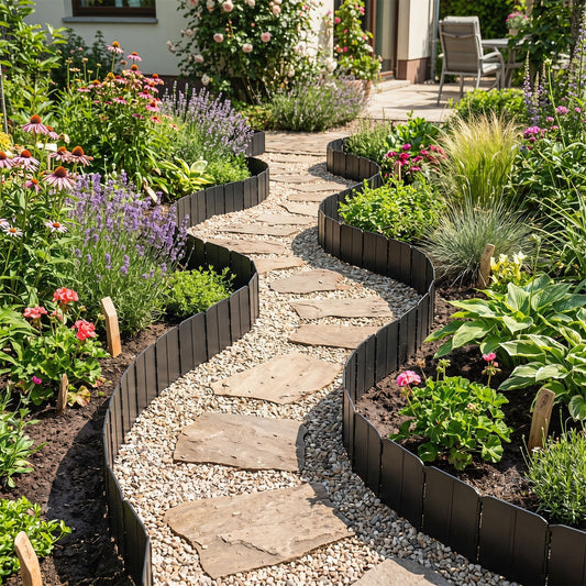 Garden Edging Borders 70-Piece Interlocking No-Dig Set