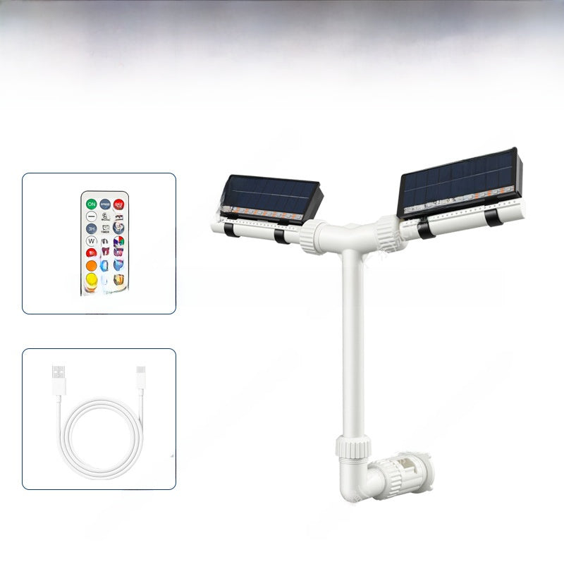 Wireless Solar Dual-Head Fountain with Bracket