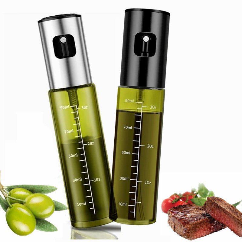 Stainless Steel Glass Oil Spray Bottle with Atomizing Nozzle