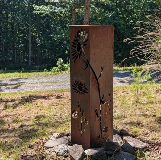 Rust-Resistant Hollow Steel Garden Lamp Post