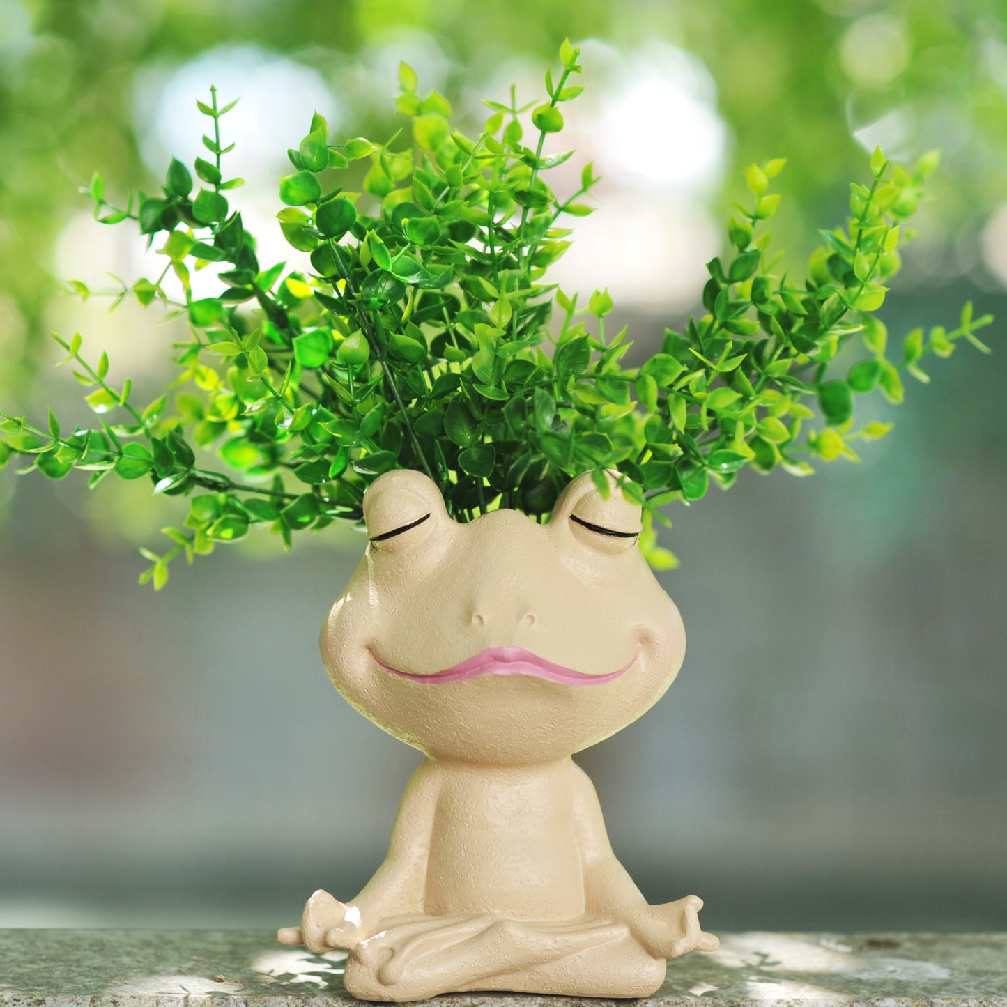 Frog Shape Resin Planter Vase