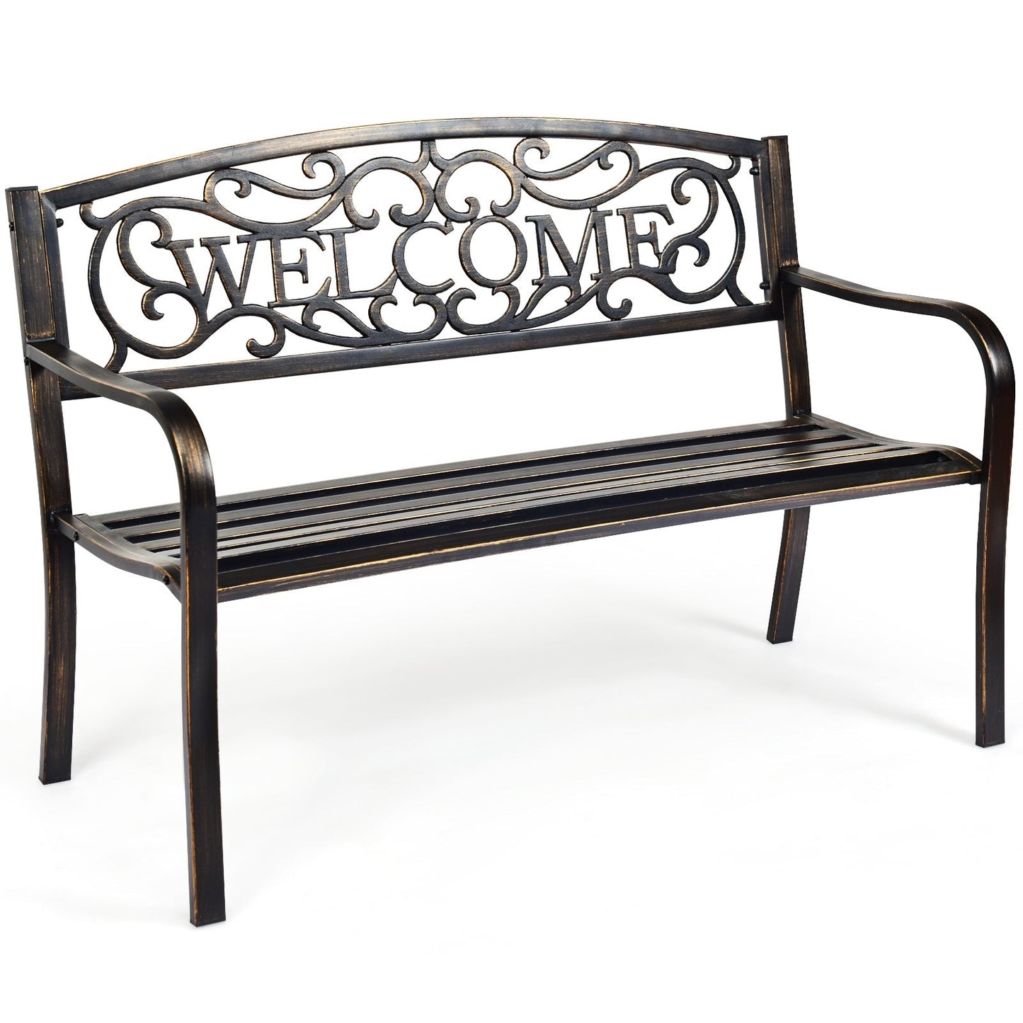 Outdoor Furniture Steel Frame Porch Garden Bench