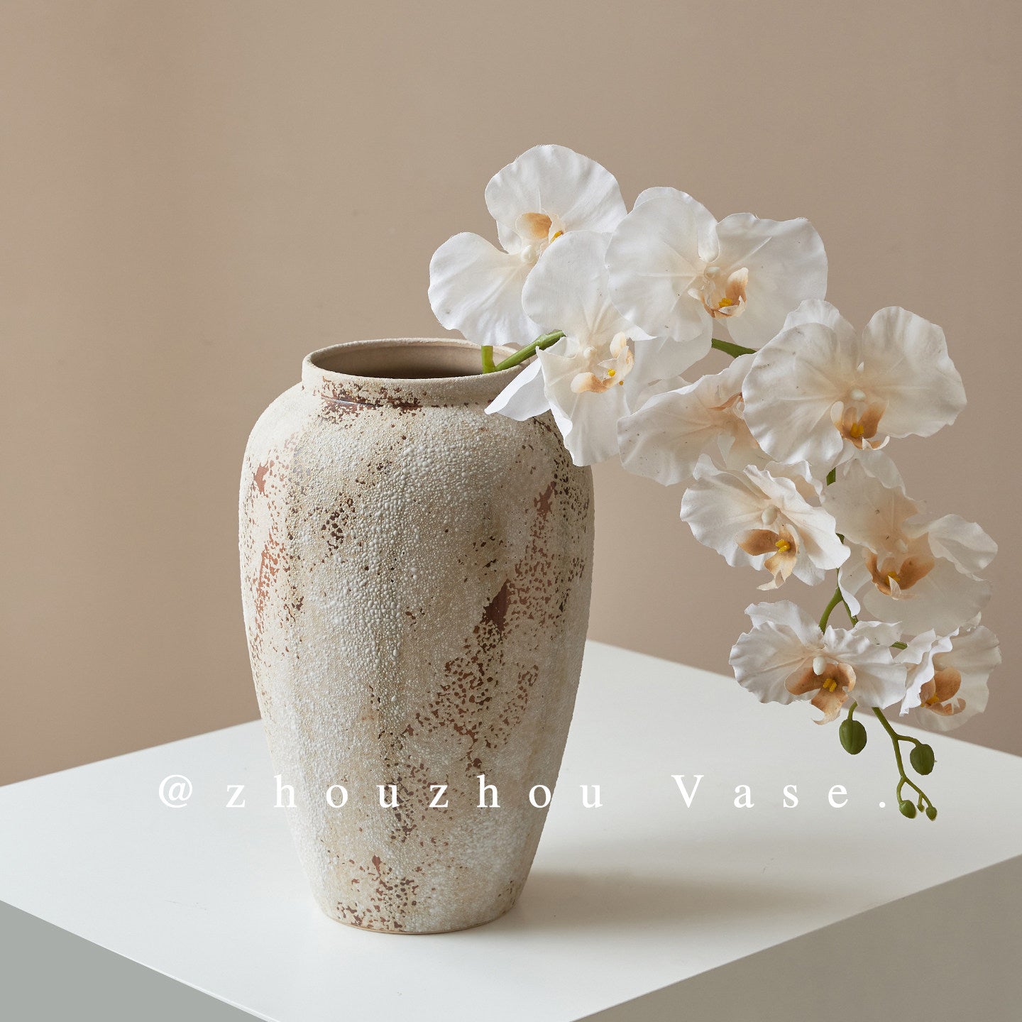 Ceramic Vase with Artificial Flowers
