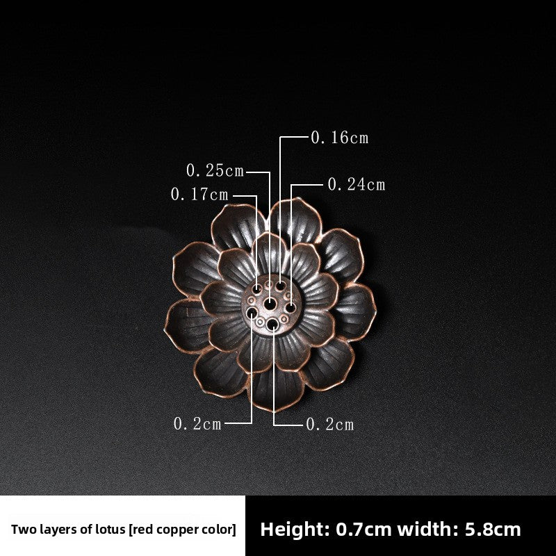 Alloy Lotus Incense Holder Zen Incense Burner Tray