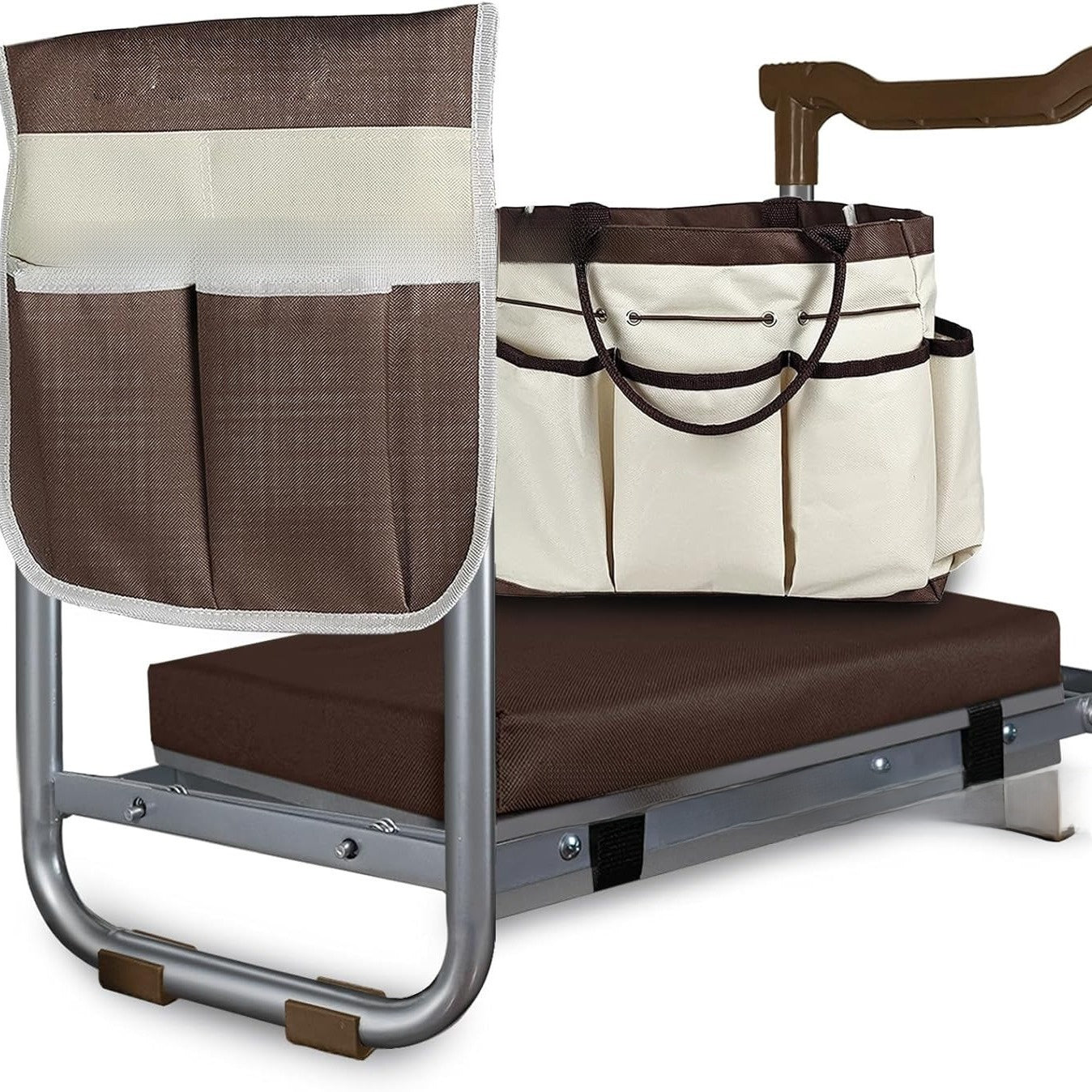 Foldable Garden Kneeler Stool with Tool Storage