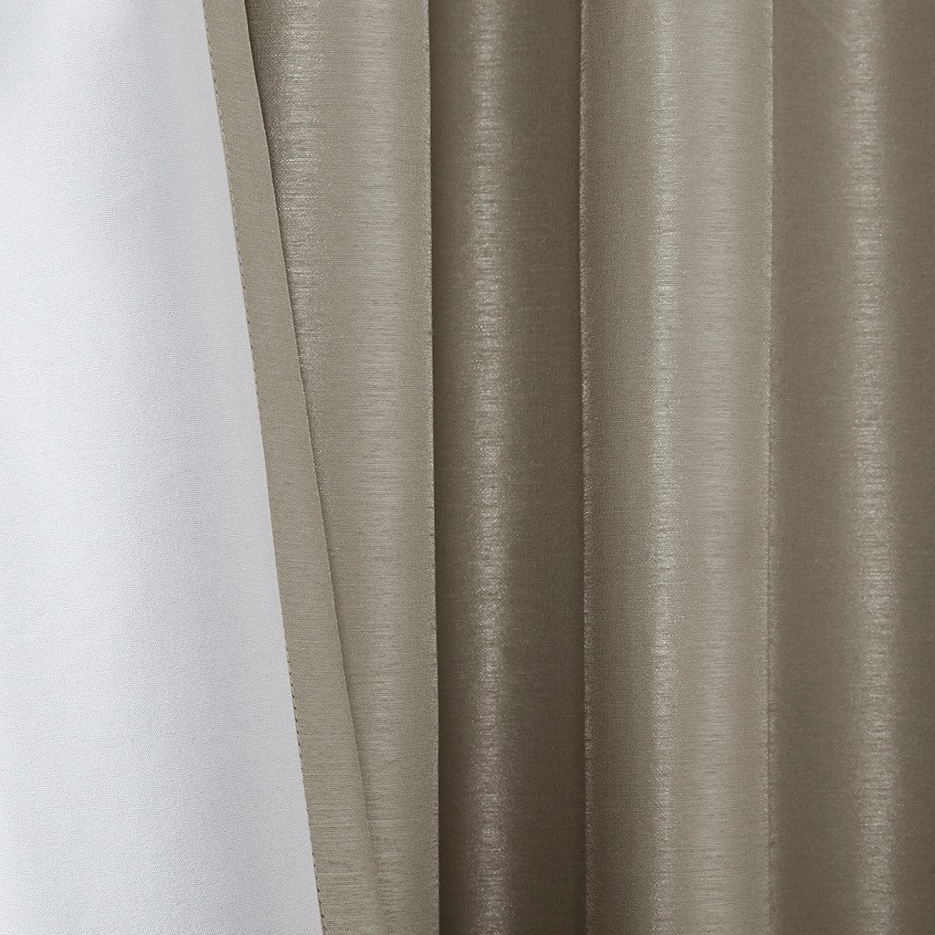 Twist Tab Total Blackout Window Curtain Panel Pewter 50x95"