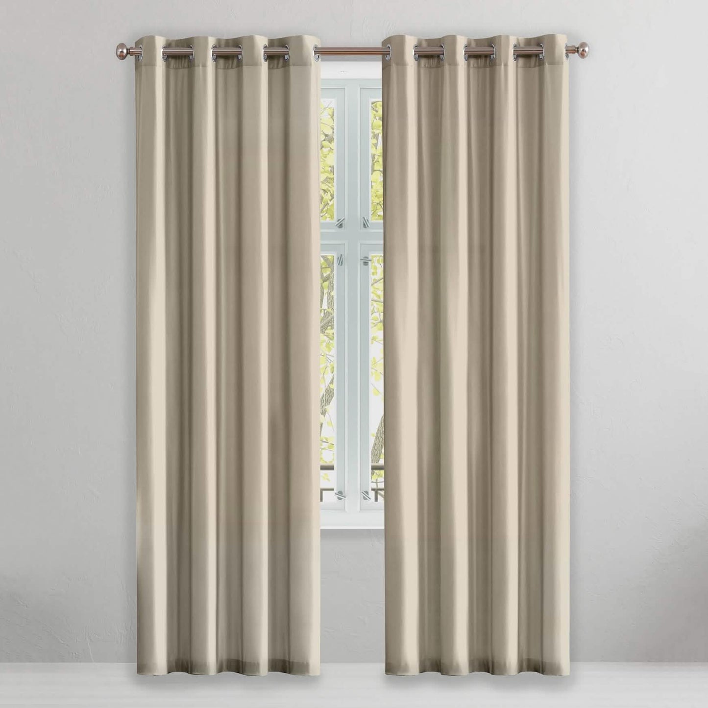 2-Piece Set: Solid Blackout Thermal Window Curtain Pair Panel