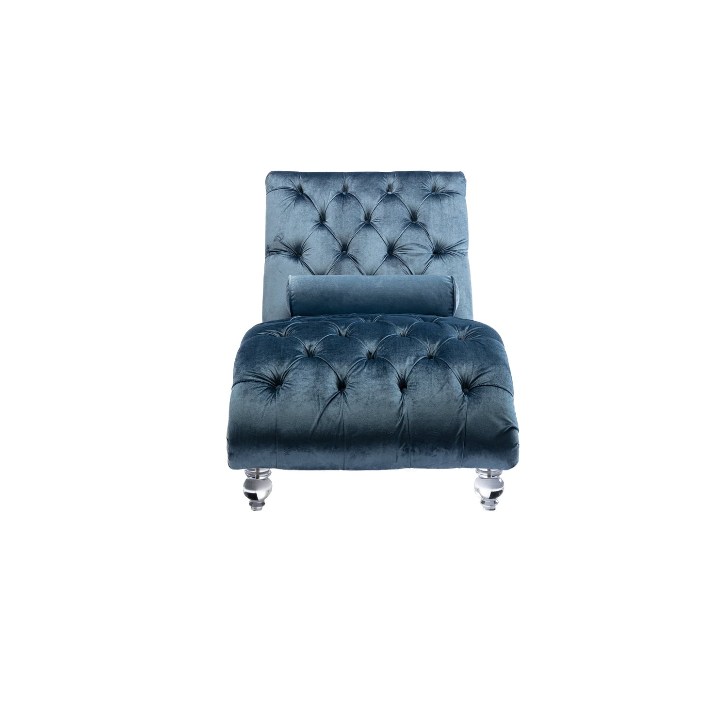 Velvet Chaise Lounge Indoor, Button-Tufted Upholstered Chaise Lounge Chair