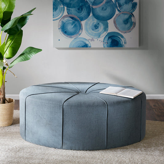 48" Polyester Fabric Large Cocktail Ottoman
