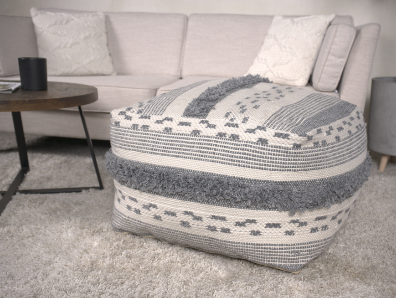 Karim Faux Yarn Large Pouf