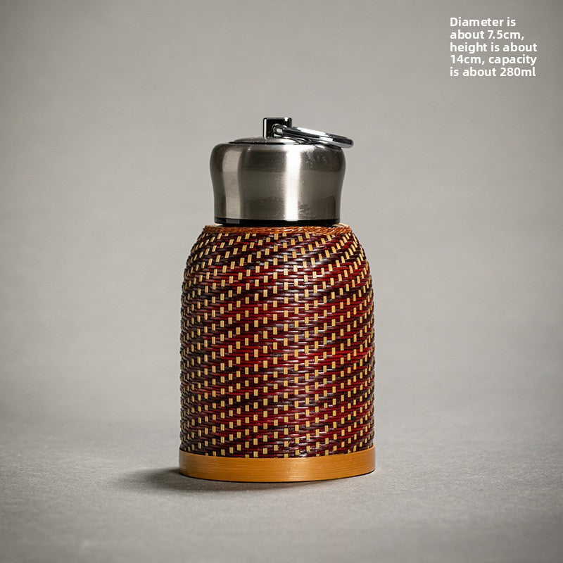 Handwoven Bamboo Stainless Steel Thermos Cup