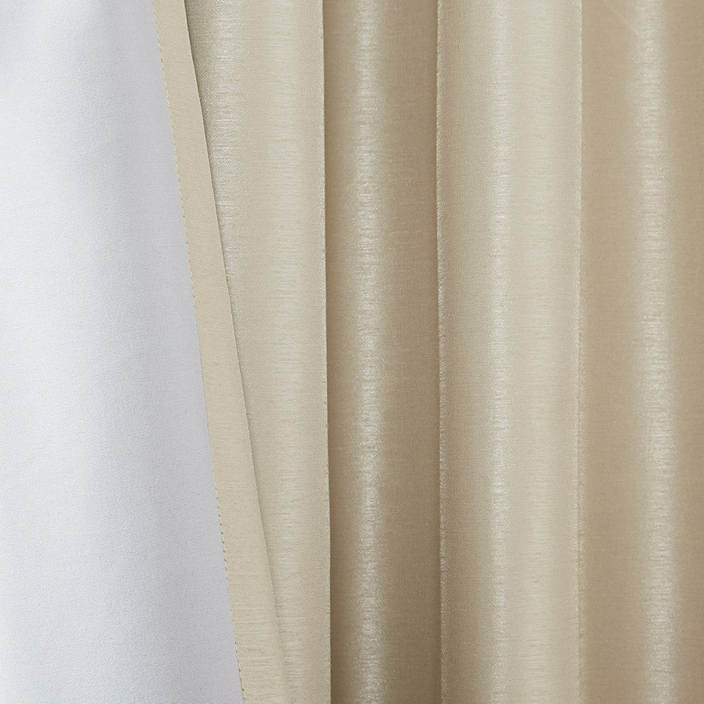 Twist Tab Total Blackout Window Curtain Panel Champagne 50x84"