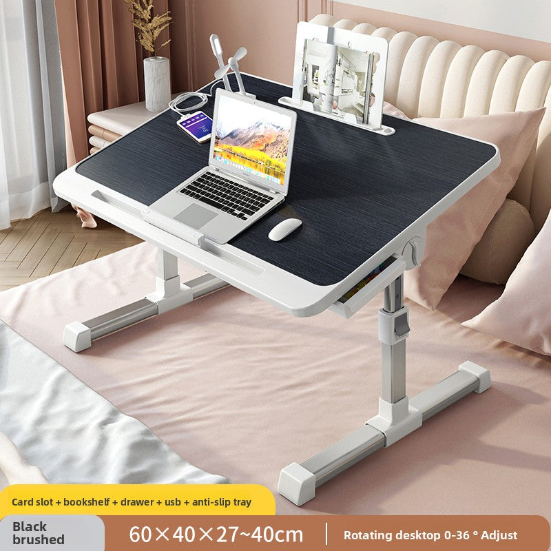 Adjustable Foldable Laptop Bed Desk with USB Port