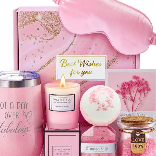 Pink Spa Gift Basket Set