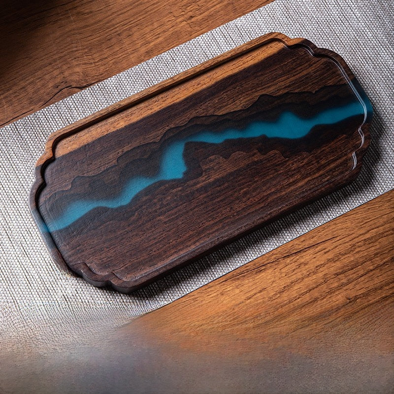 Japanese Style Handmade Wooden Dry Bubble Tea Tray