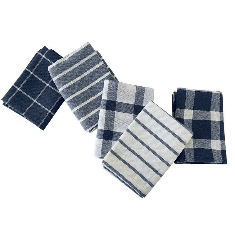 Mediterranean Blue Cotton Kitchen Towel