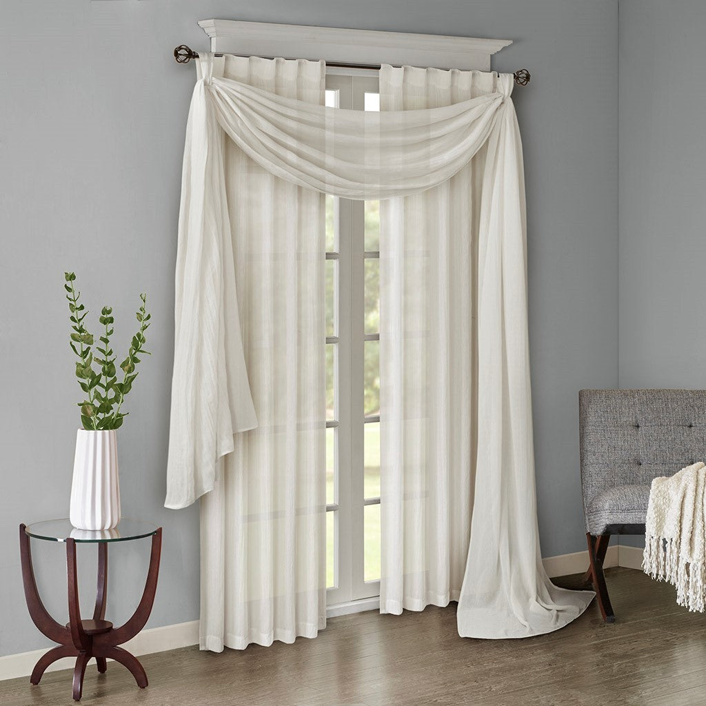 Solid Crushed Curtain Panel Pair (2 Pcs Window Panels)