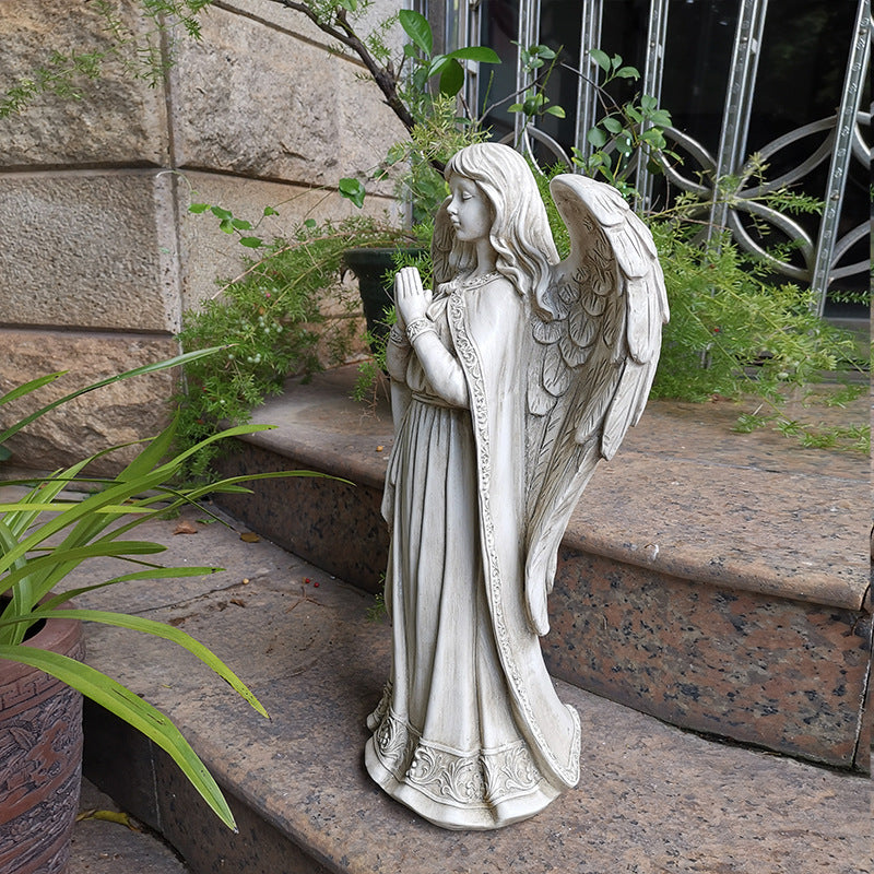 European Style Angel Resin Garden Sculpture