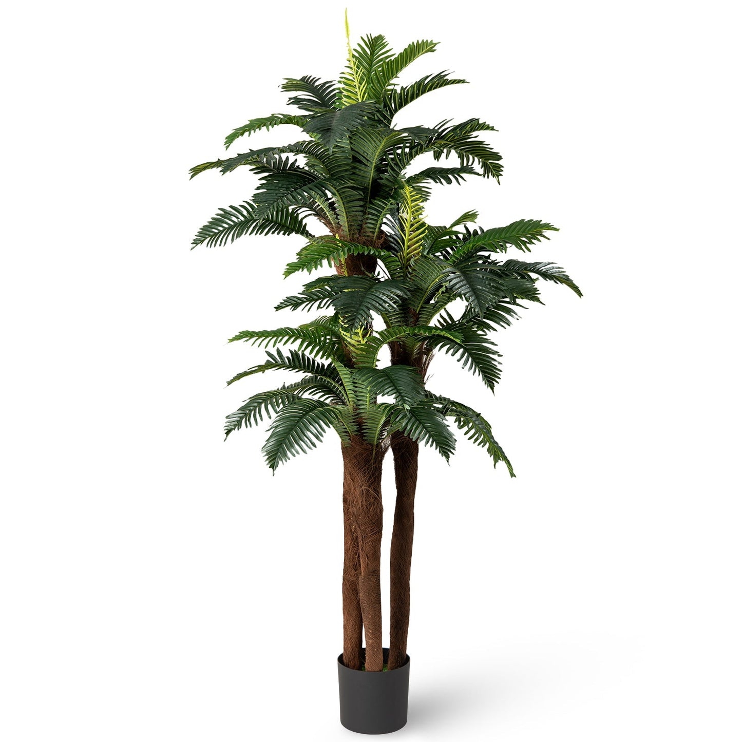 2 Pack Artificial Palm Tree 6.3 ft Tall with Adjustable Leaves