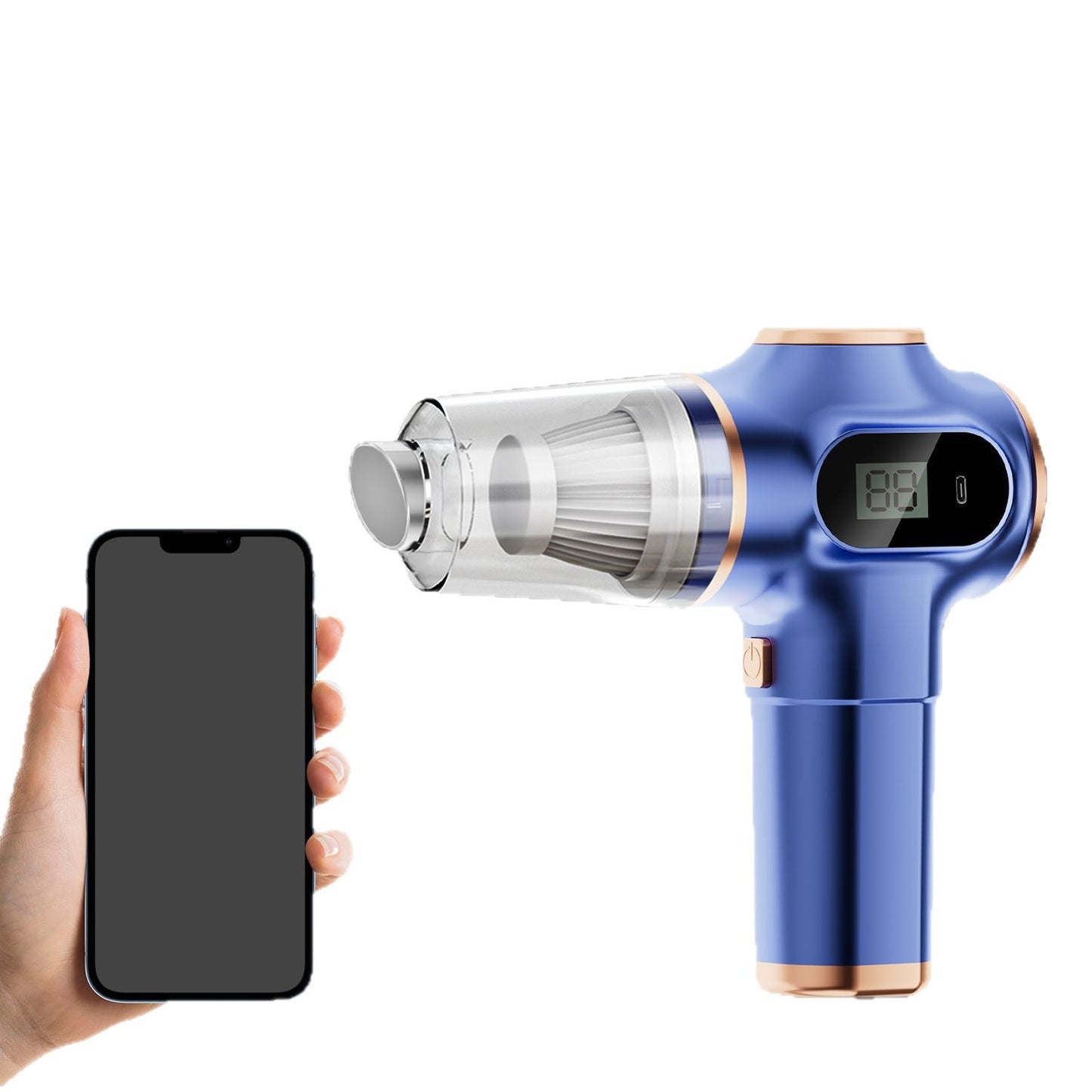 Wireless portable high-suction vacuum cleaner
